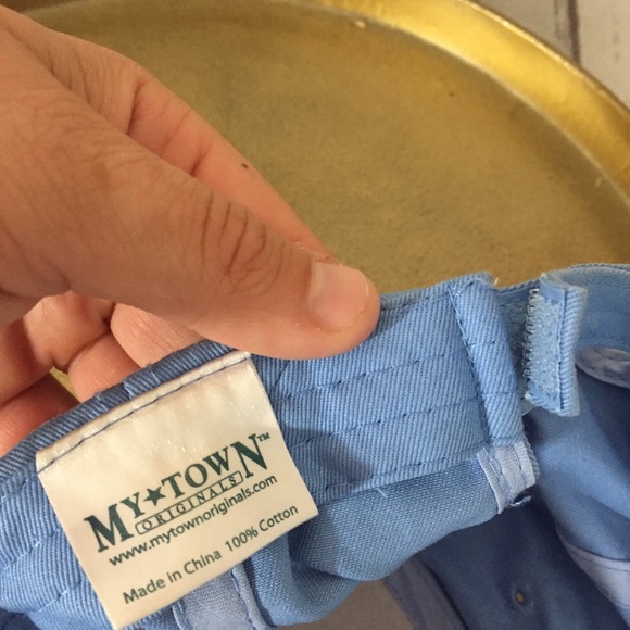 Gray Blue Mens Chicago Flag Baseball Cap Hat - Picture 3 of 4